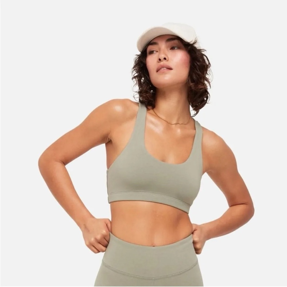 Mate The Label Organic Stretch Sports Bra Sage
